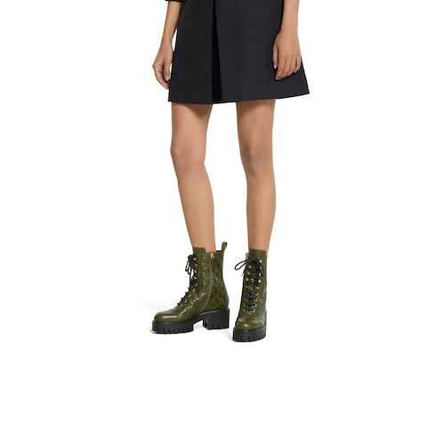 Women's lace-up ankle boot with GG