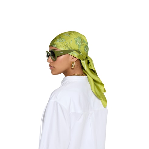 Printed silk twill carré