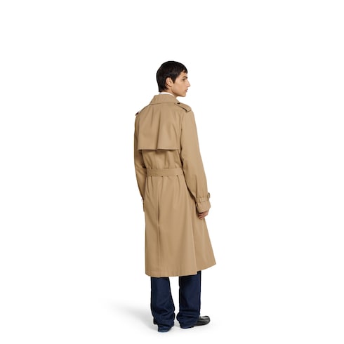 Cotton gabardine trench coat