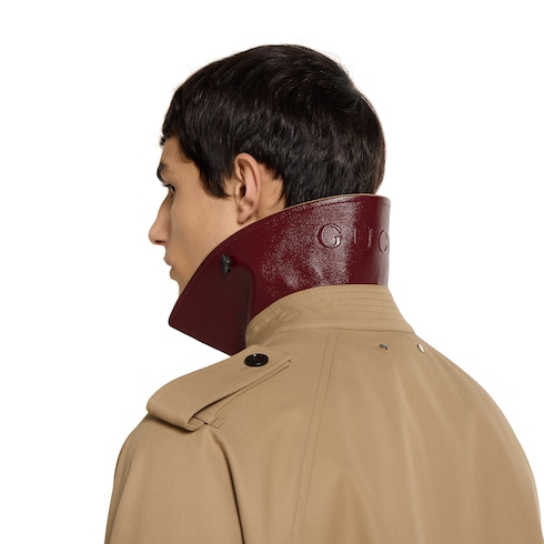 Cotton gabardine trench coat