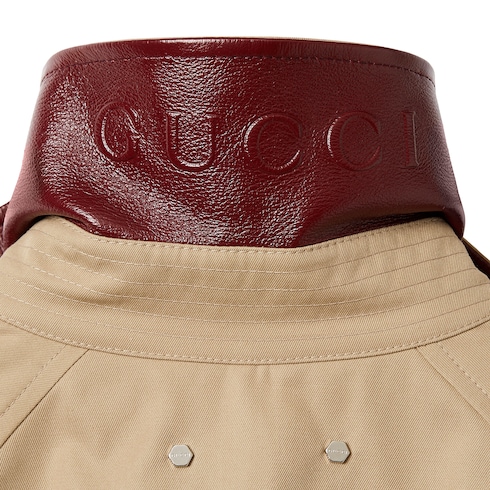 Cotton gabardine trench coat