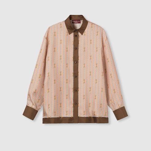 Bluse aus Seidentwill mit Print