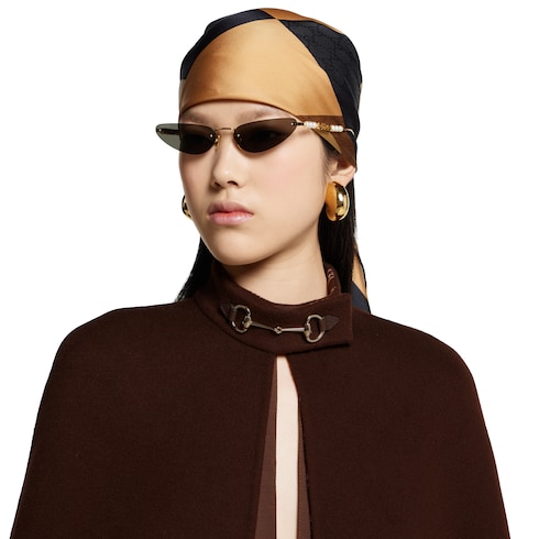 ★GUCCI ウールケープ　定価385,000円 ★ ウールカシミア ケープキャメル | GUCCI公式