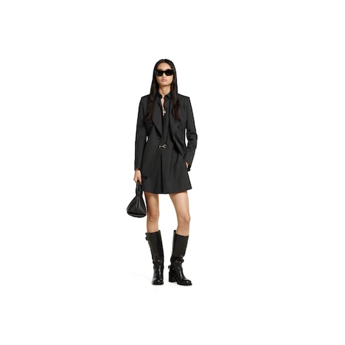 Kleid aus Wolle mit Horsebit