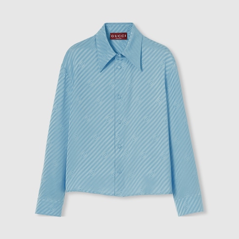 Interlocking GG silk jacquard shirt