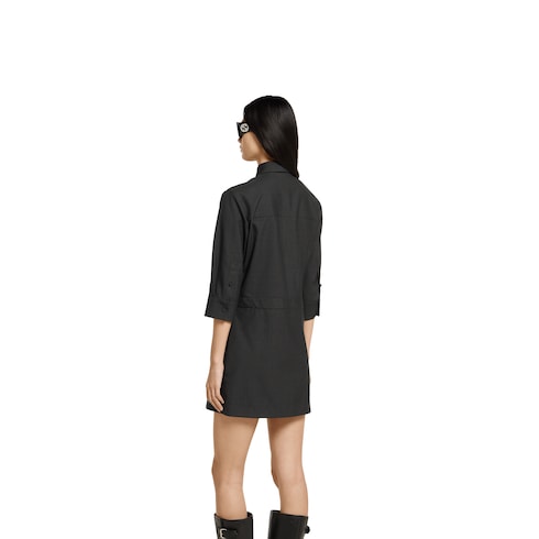 Kleid aus Wolle mit Horsebit