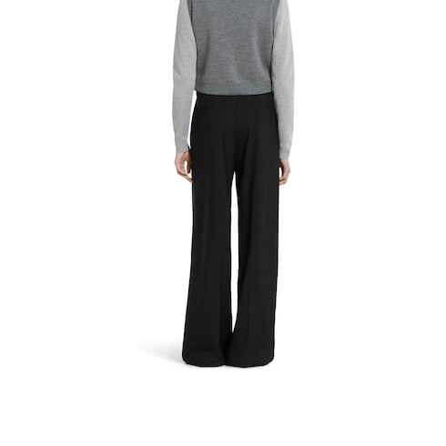 Wool pants with logo