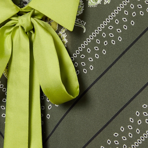 Chemise en twill de soie avec imprimé