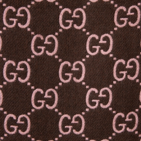 GG wool jacquard cape