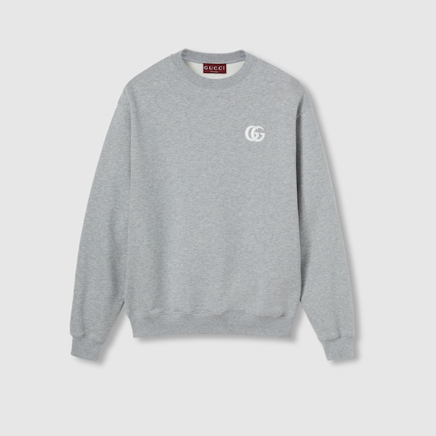 Cotton jersey sweatshirt with embroidery