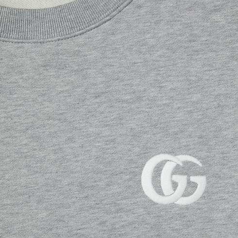 Cotton jersey sweatshirt with embroidery