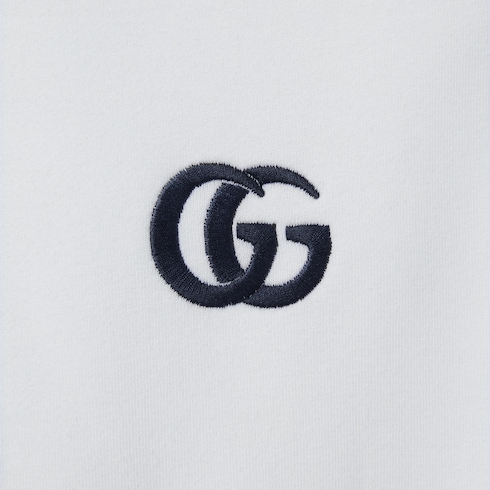 Sweat-shirt à capuche en jersey de coton avec broderie