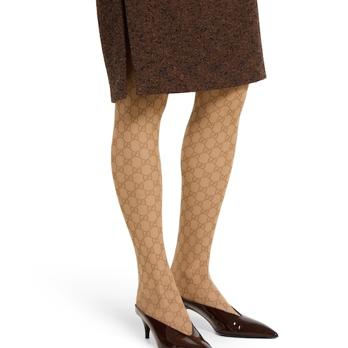 Printed stretch nylon tights