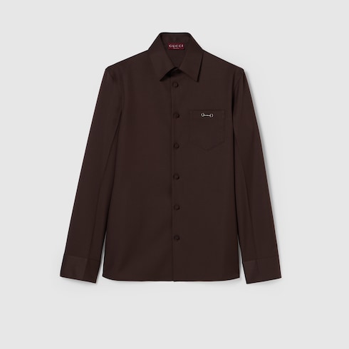 Hemd aus Polyester-Twill mit Horsebit