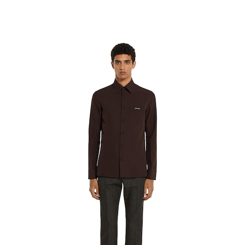 Hemd aus Polyester-Twill mit Horsebit
