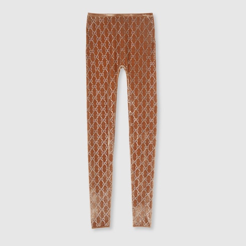 GG crystal embroidered leggings Detail 2