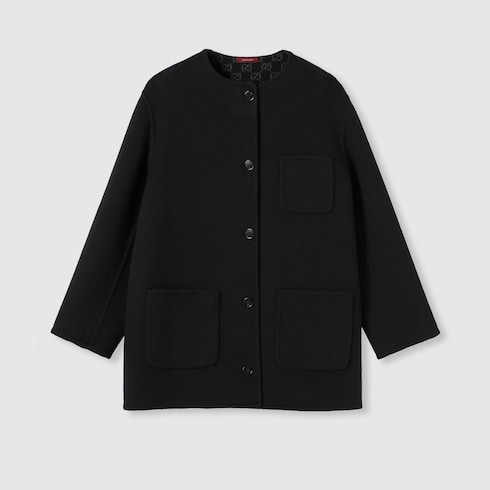 Reversible wool silk jacket
