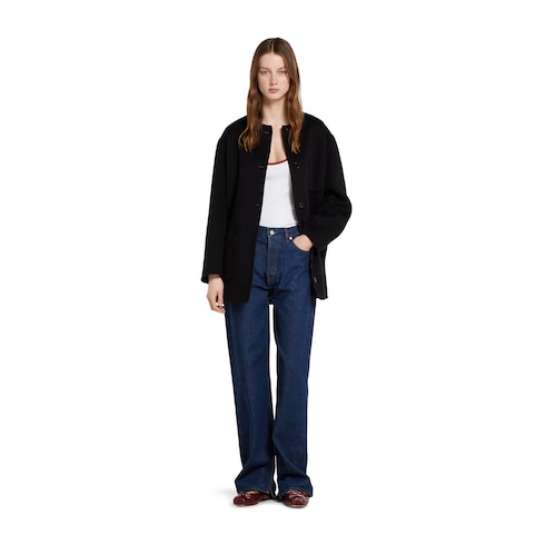Veste en soie et laine réversible