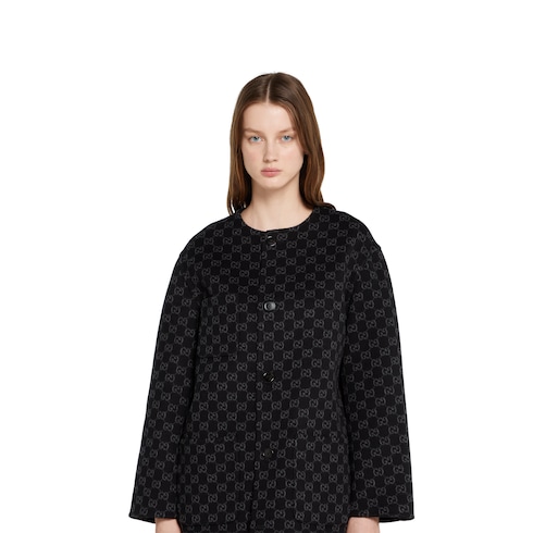 Reversible wool silk jacket
