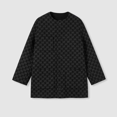 Reversible wool silk jacket