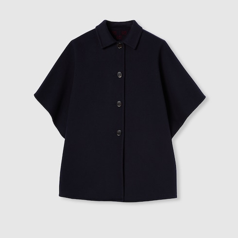 Reversible wool silk coat
