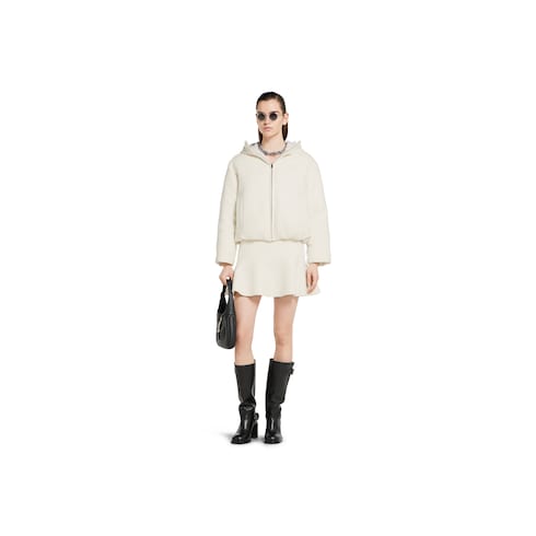 Wool bouclé mini skirt