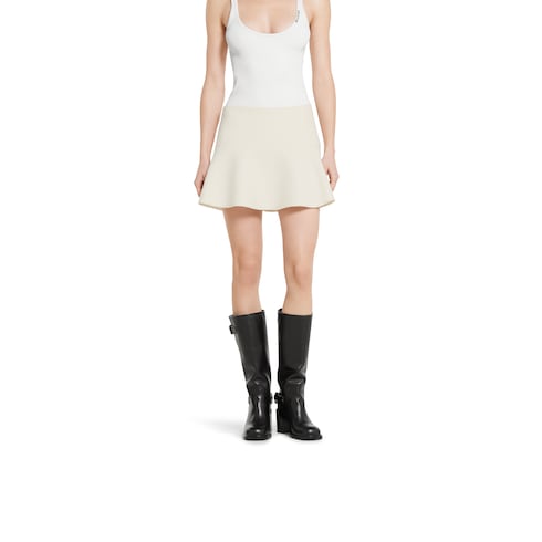 Wool bouclé mini skirt