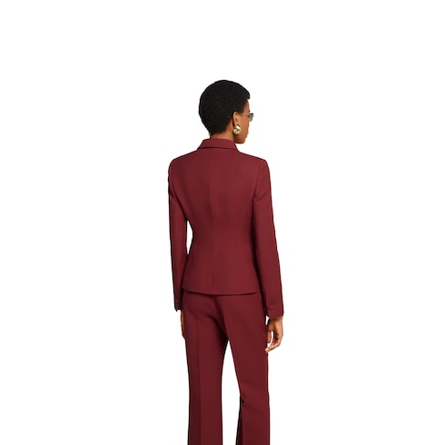 Crêpe wool silk jacket with tiger