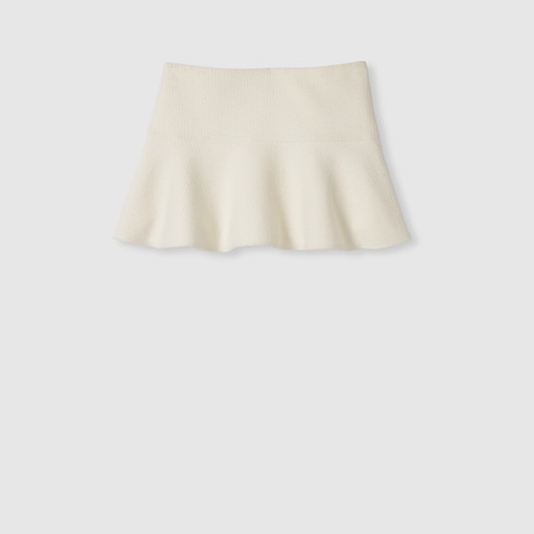 Wool bouclé mini skirt