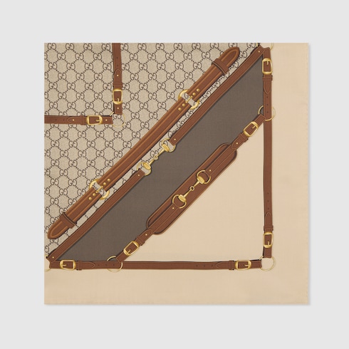Printed silk twill carré