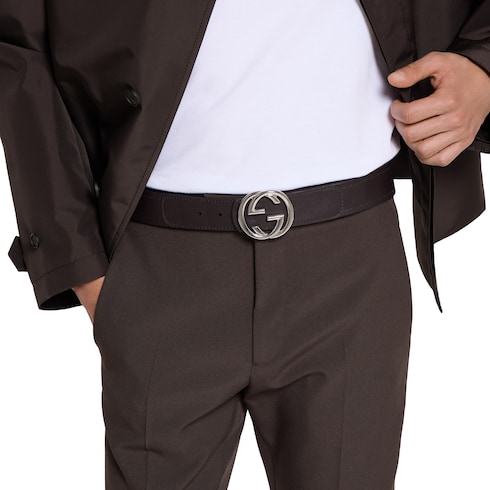 Reversible belt with Interlocking G buckle