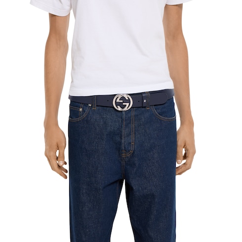Reversible belt with Interlocking G buckle