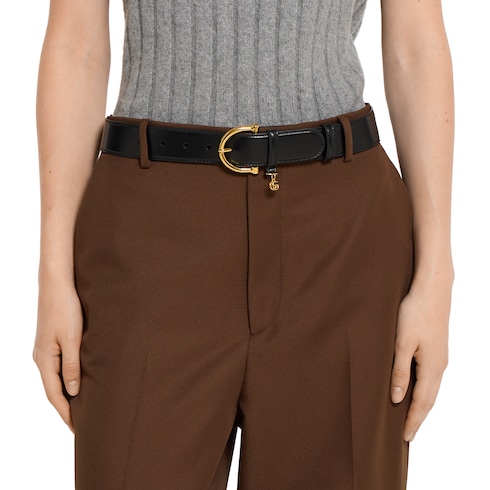 Belt with stirrup buckle
