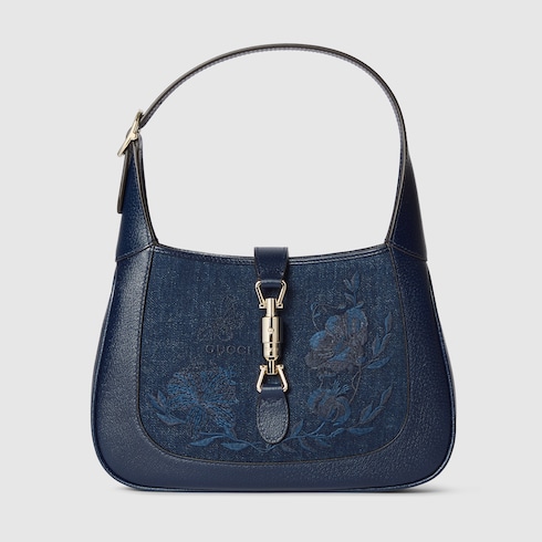 Mittelgroße Gucci Jackie 1961 Tasche mit Stickerei