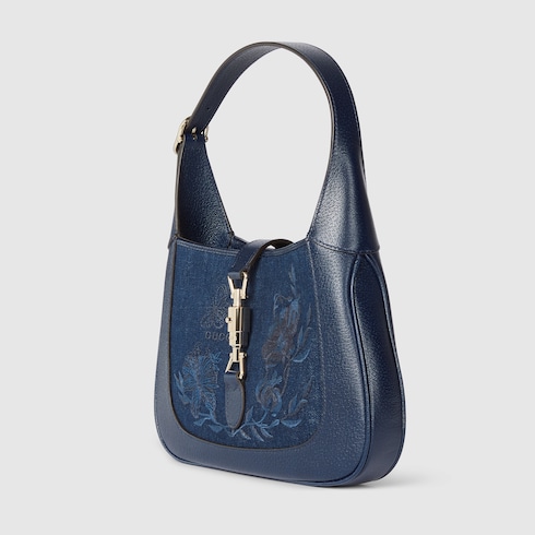 Mittelgroße Gucci Jackie 1961 Tasche mit Stickerei