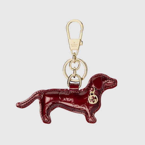 Dog-shaped bag charm