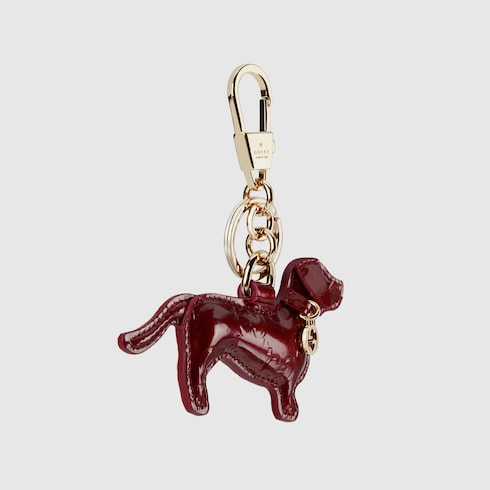 Dog-shaped bag charm
