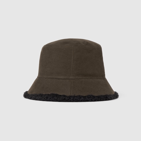 Fischerhut aus Baumwolle und Shearling