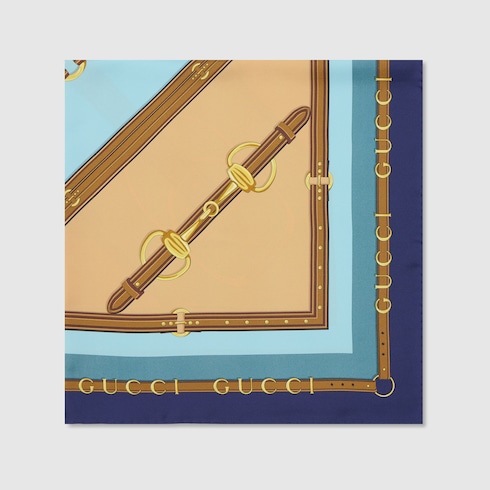 Carré en twill de soie imprimé