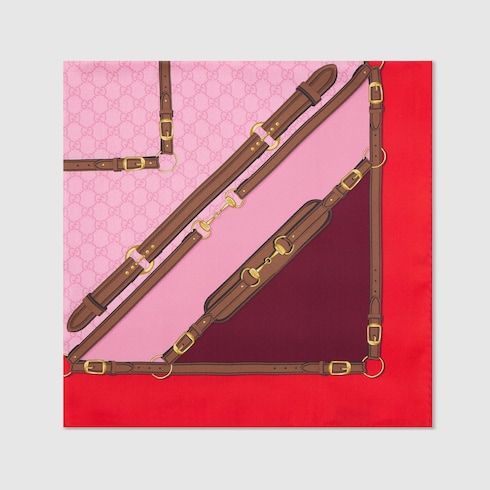 Carré in twill di seta stampato