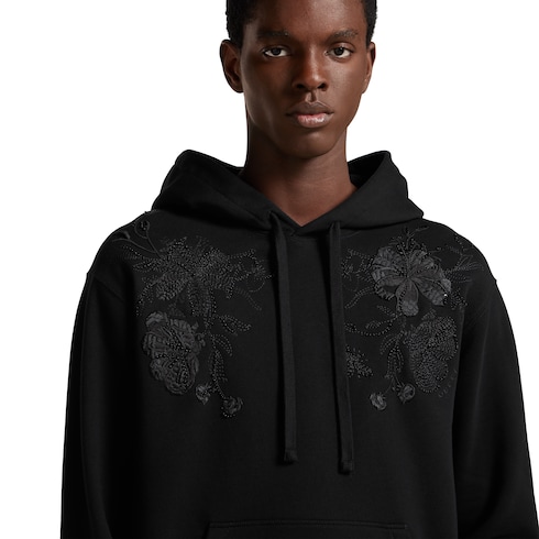 Cotton jersey sweatshirt with embroidery