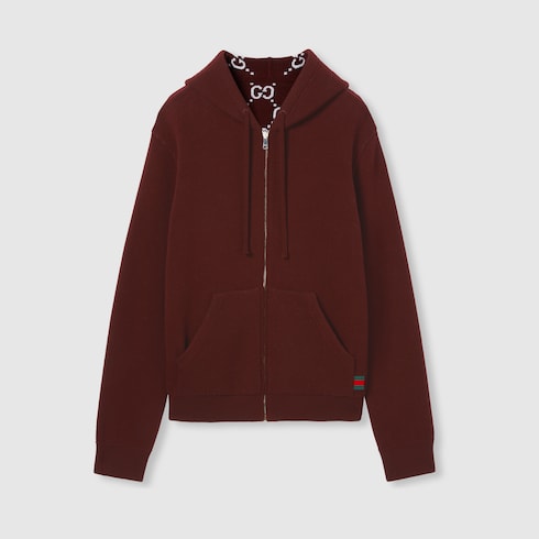 Chaqueta reversible de lana con cremallera
