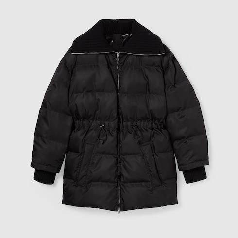 Gabardine fine nylon jacket with logo