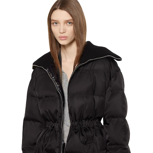 Gabardine fine nylon jacket with logo