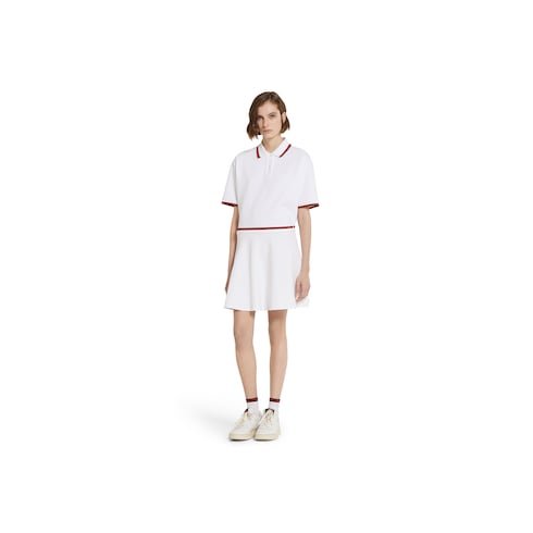 Cotton piquet skirt with Web