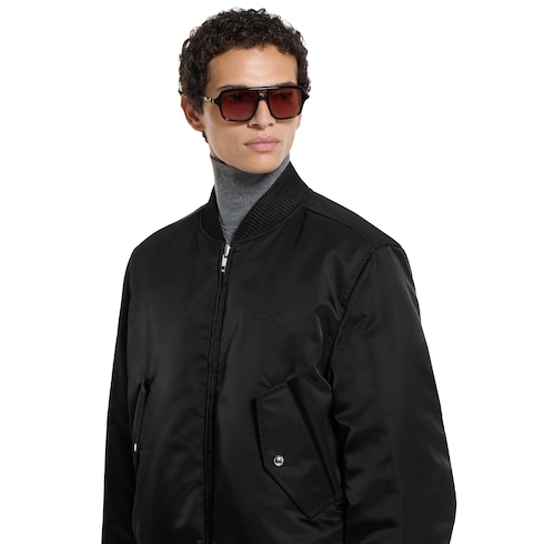Bomber mouliné in lana spigata
