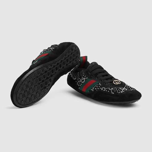 Tenis Gucci Shift con GG con cristales para mujer