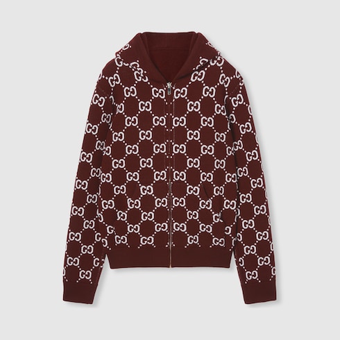 Veste zippée réversible en laine