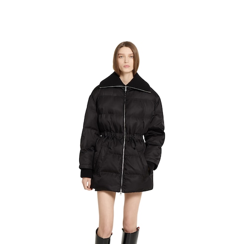 Gabardine fine nylon jacket with logo