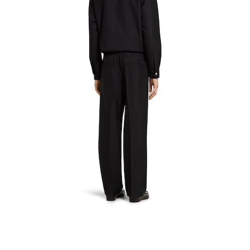 Hose aus Twill aus Wollmischung mit Logo